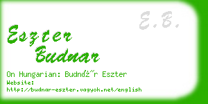 eszter budnar business card